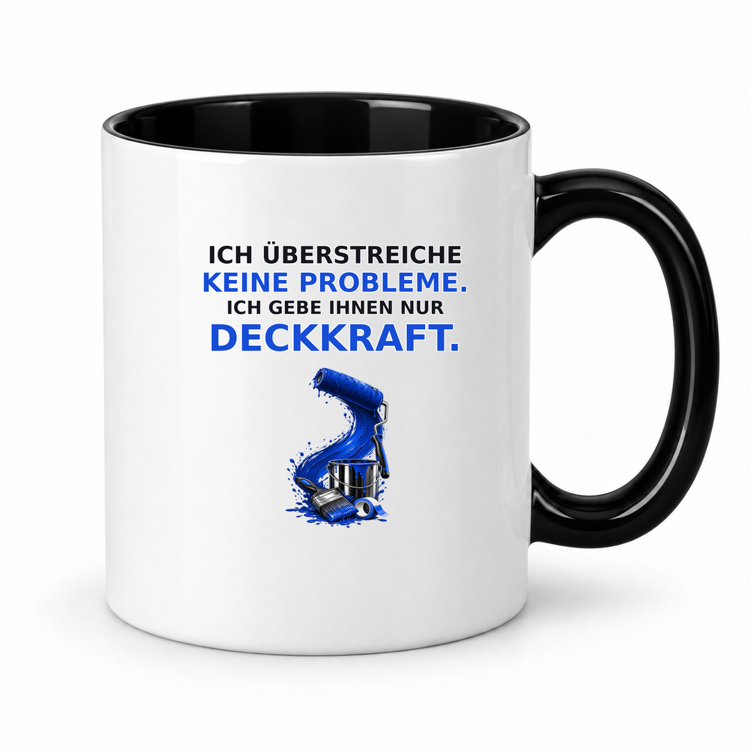 Maler-Tasse mit schwarzem Innenbereich und Henkel