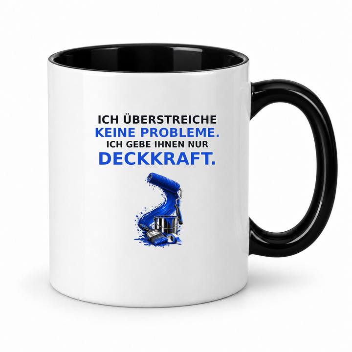 Maler-Tasse mit schwarzem Innenbereich und Henkel