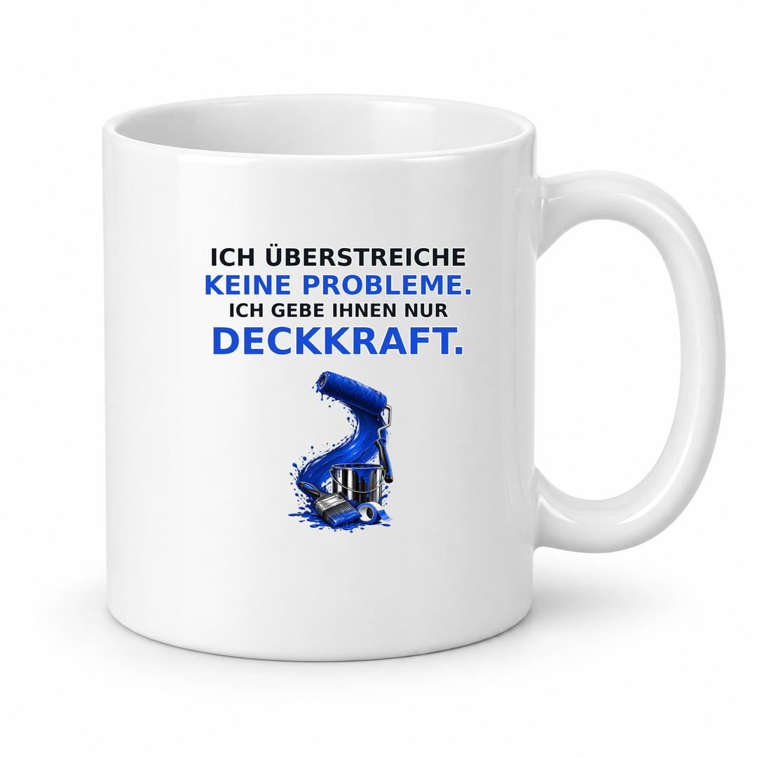 Maler-Tasse mit Spruch in Weiß – PEPAM Geschenke