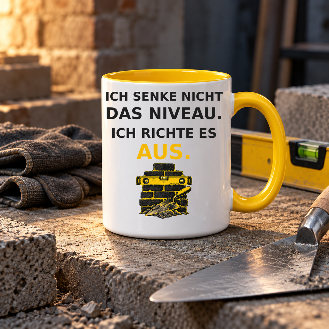 Maurer-Tasse im Baustellen-Lifestyle