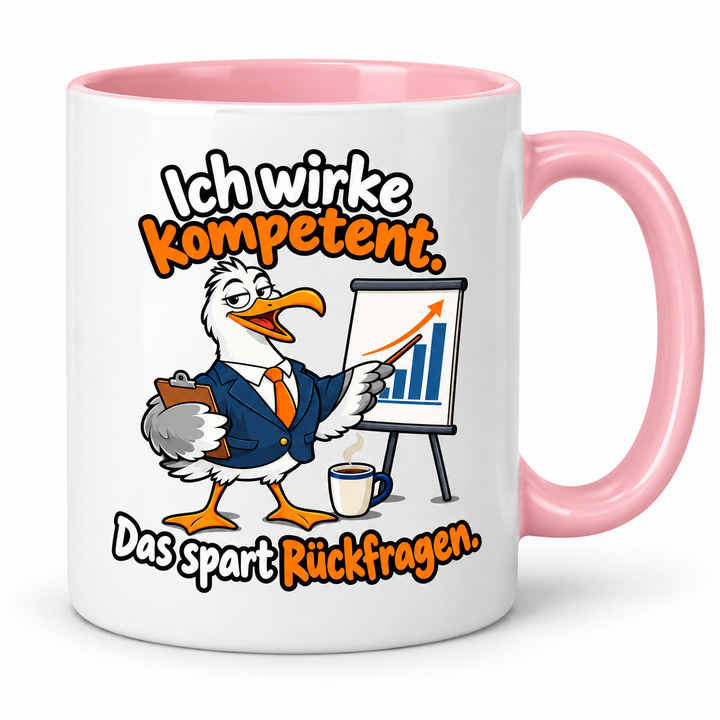 Möwen-Tasse Rosa – Ich wirke kompetent