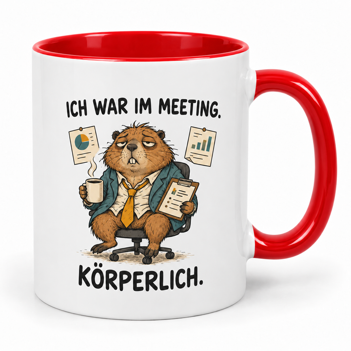 Murmeltier-Tasse – Rot
