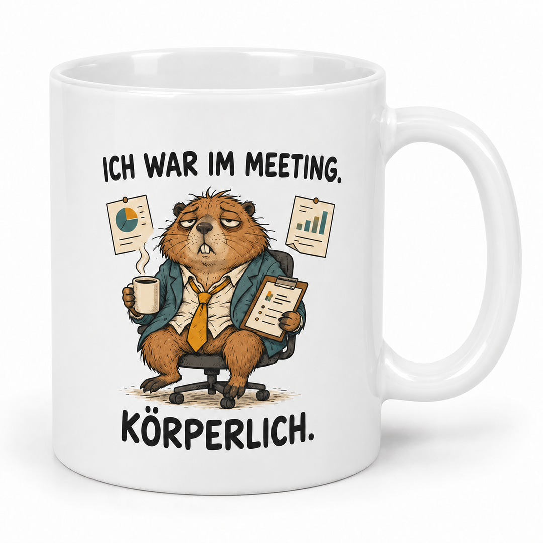Murmeltier-Tasse – Weiß