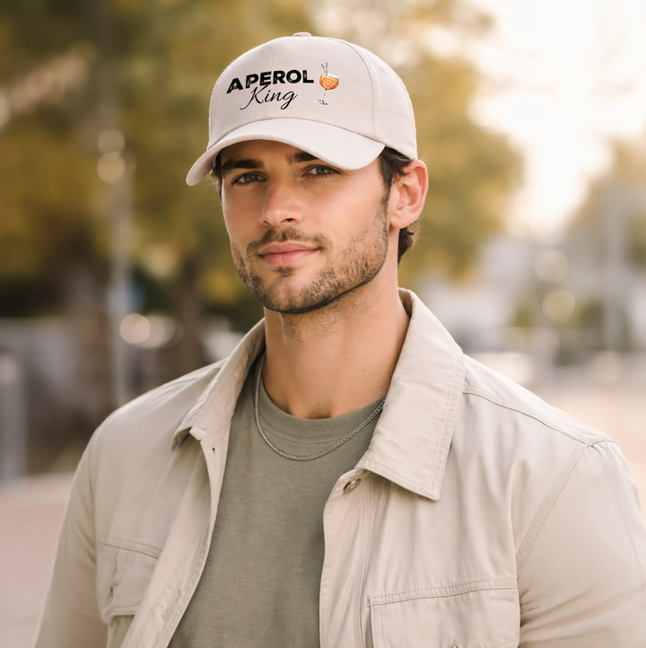 Aperol King Kappe – Lustige Herren Cap | Perfektes Geschenk zum Vatertag & Geburtstag