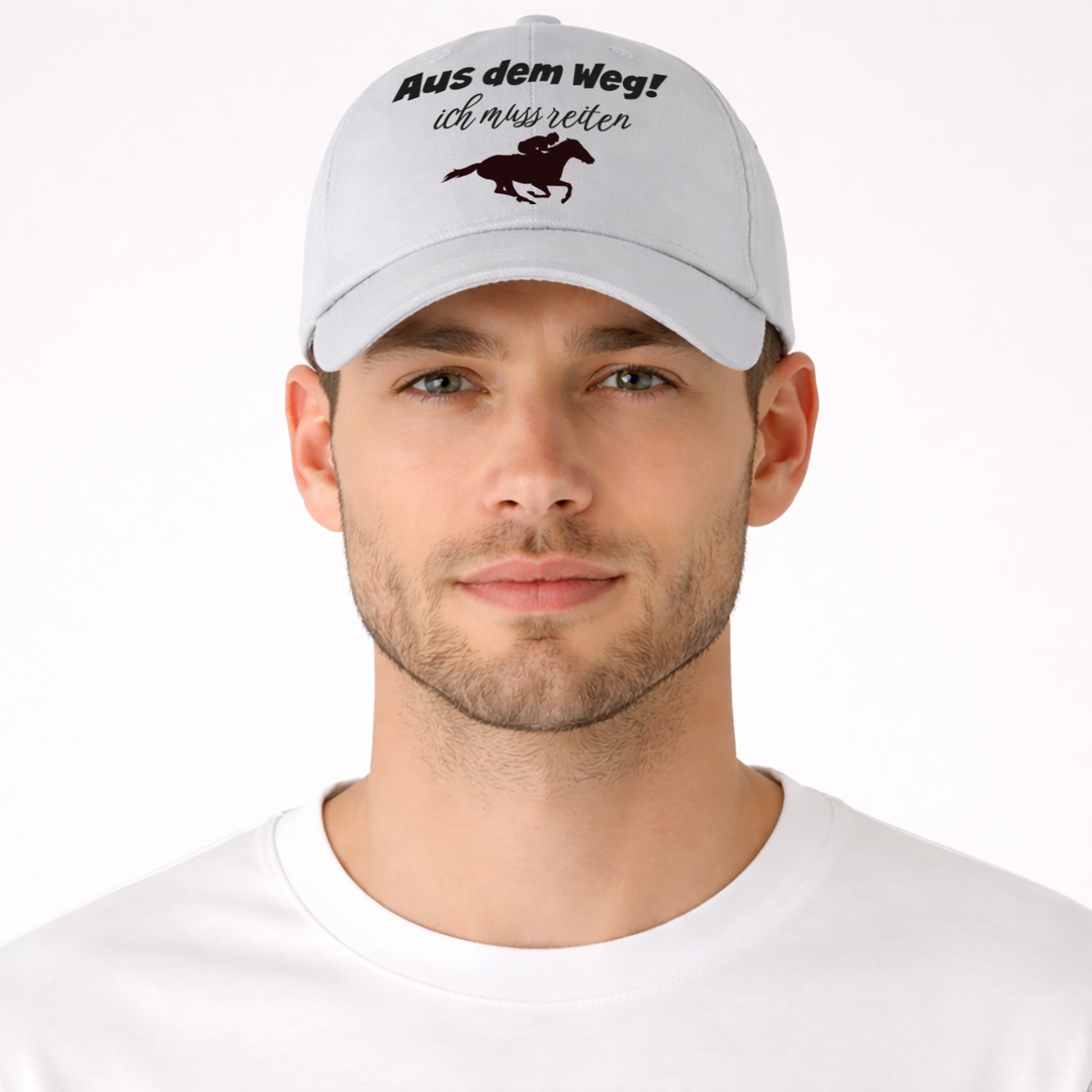 Aus dem Weg ich muss reiten Kappe – Lustige Cap für Reiterinnen | Perfektes Geschenk zum Geburtstag