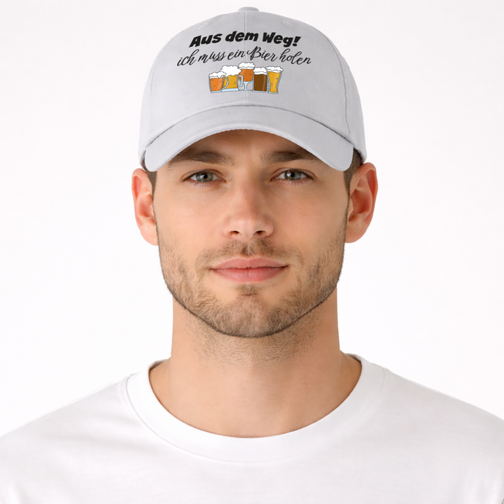 Aus dem Weg ich muss Bier holen Kappe – Lustige Herren Cap | Perfektes Geschenk zum Vatertag & Geburtstag