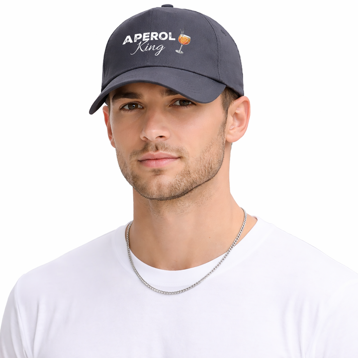 Aperol King Kappe – Lustige Herren Cap | Perfektes Geschenk zum Vatertag & Geburtstag