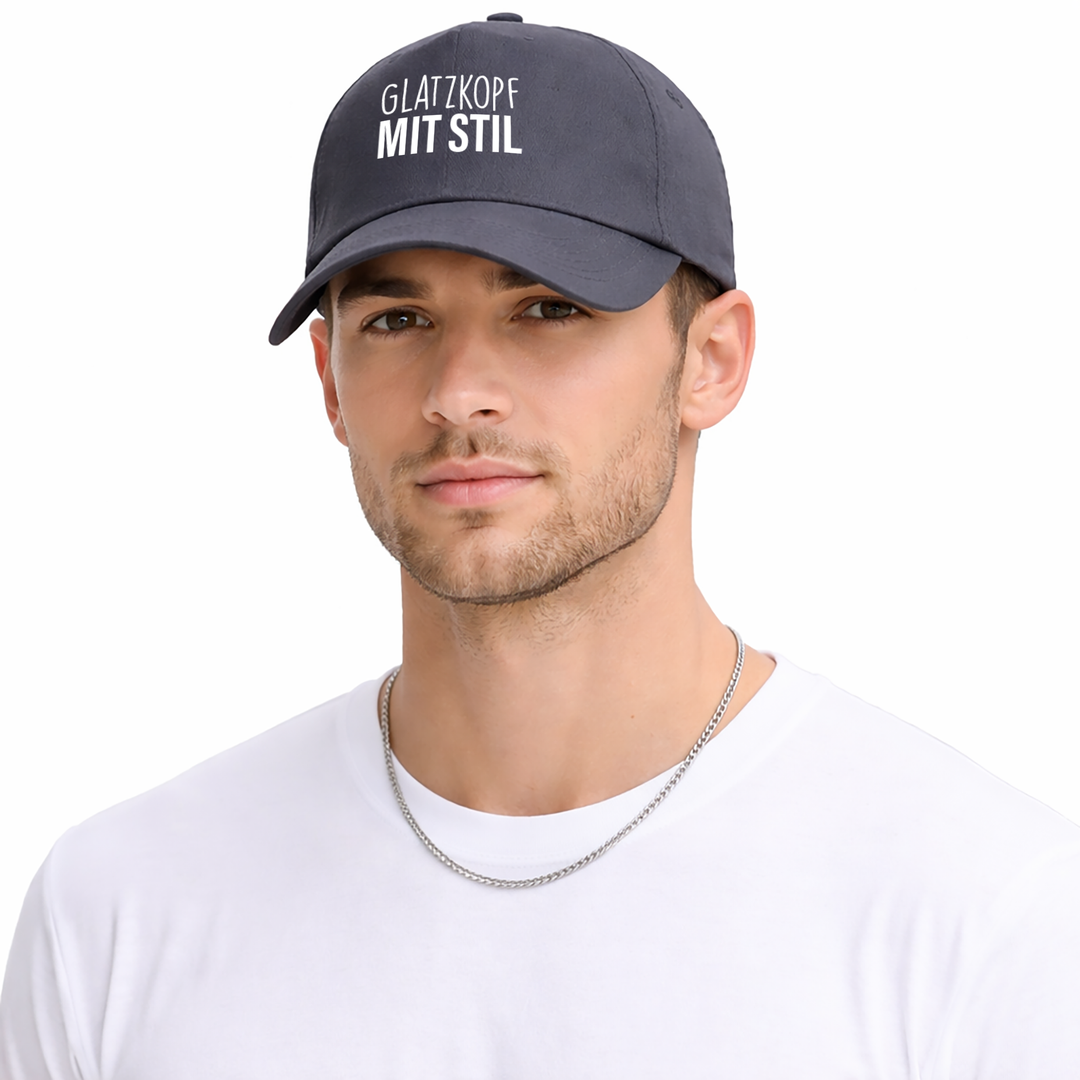 Glatzkopf mit Stil Kappe – Lustige Herren Cap | Perfektes Geschenk zum Vatertag & Geburtstag