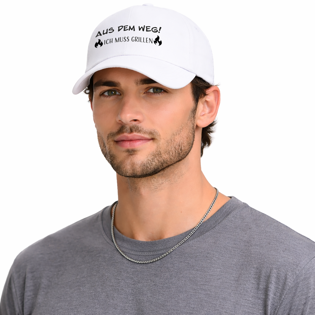 Aus dem Weg ich muss grillen Kappe – Lustige Herren Cap | Perfektes Geschenk zum Vatertag & Geburtstag