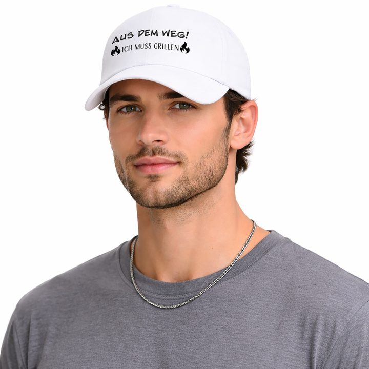Aus dem Weg ich muss grillen Kappe – Lustige Herren Cap | Perfektes Geschenk zum Vatertag & Geburtstag