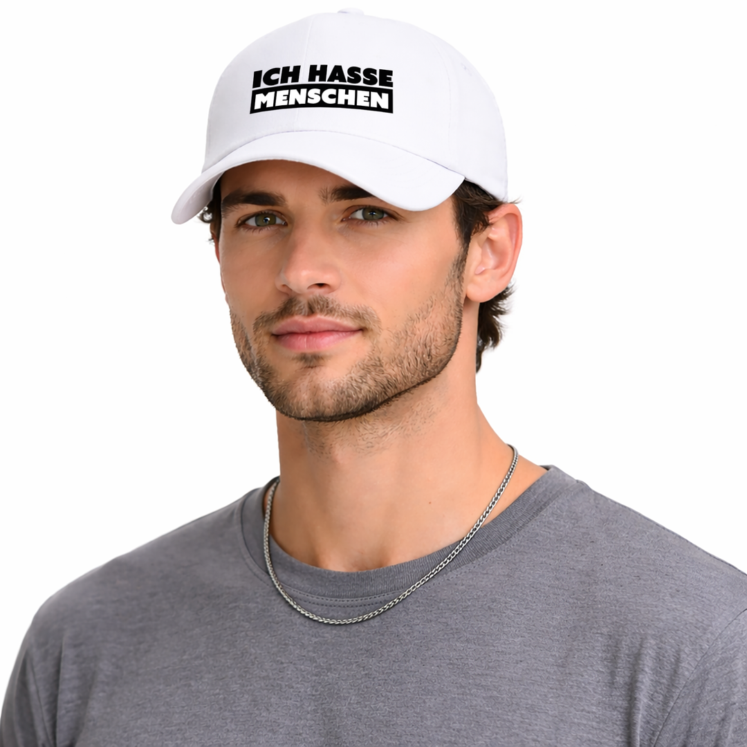 Ich hasse Menschen Kappe – Lustige Cap | Perfektes Geschenk zum Geburtstag & für Freunde
