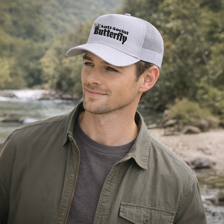 Anti Social Butterfly Kappe – Lustige Cap | Perfektes Geschenk zum Geburtstag & für Introverts