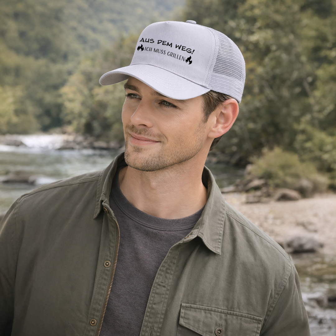 Aus dem Weg ich muss grillen Kappe – Lustige Herren Cap | Perfektes Geschenk zum Vatertag & Geburtstag