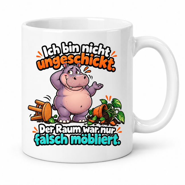 Lustige Nilpferd-Tasse – Falsch möbliert