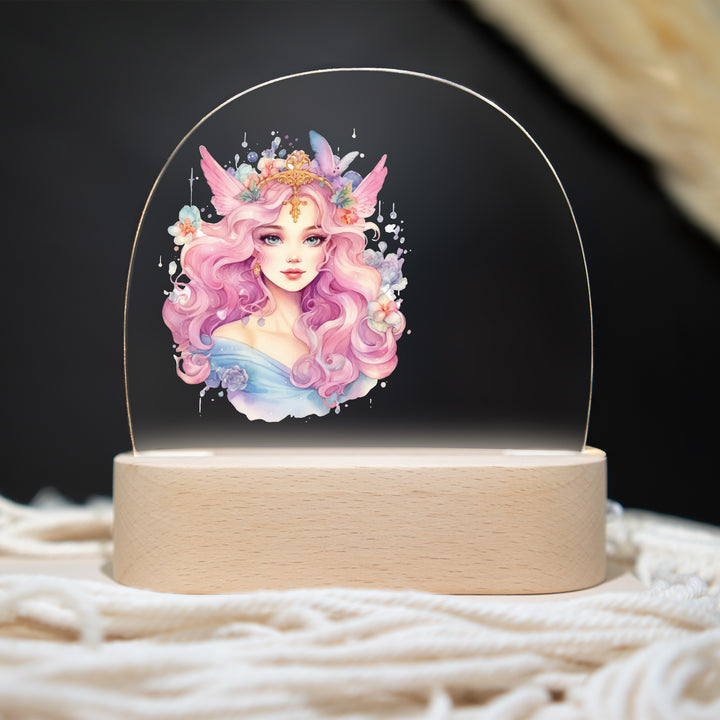 Personalisierte LED-Nachtlampe – Prinzessin mit Name