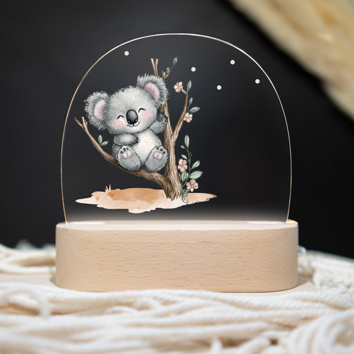 Personalisierte LED-Nachtlampe – Koala mit Name