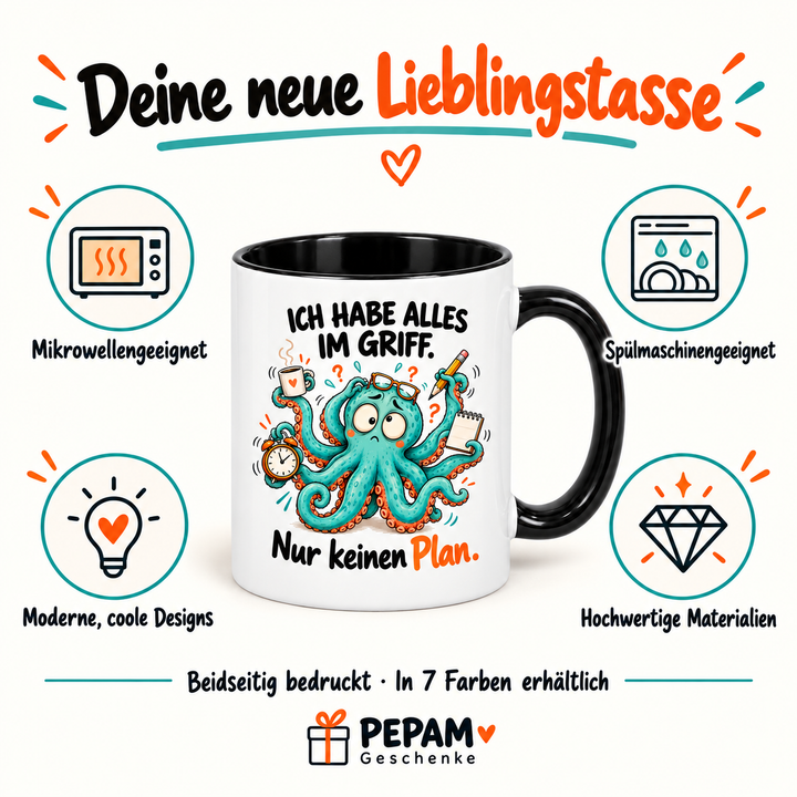Lustige Oktopus-Tasse – Ich habe alles im Griff – vorteile