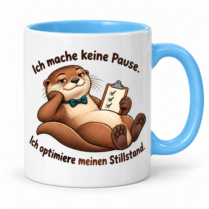 Otter-Tasse „Stillstand optimiert“ – Blau