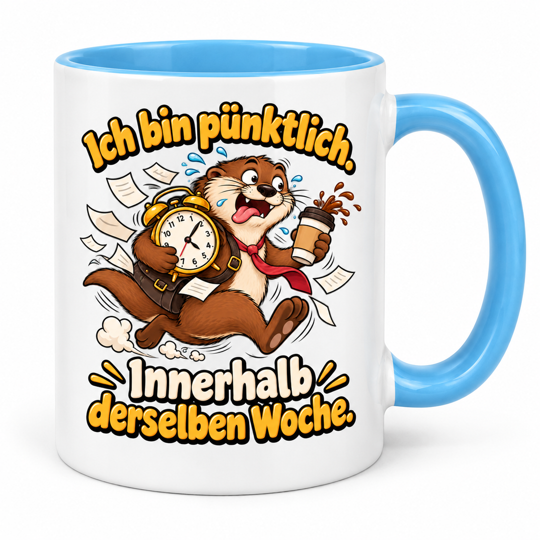 Lustige Otter-Tasse – Variante Blau