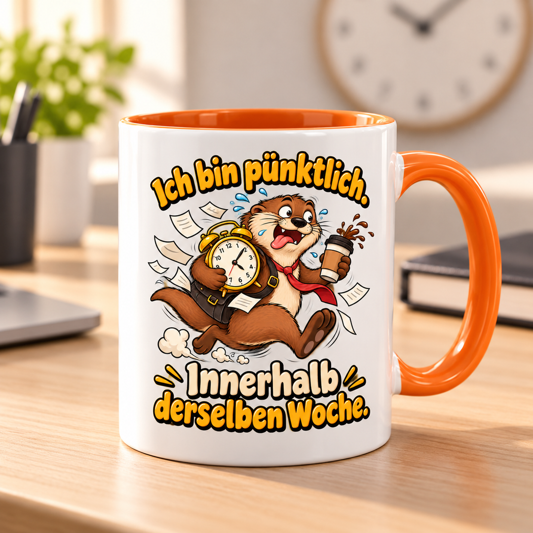 Otter-Tasse als humorvolles Geschenk im Büro