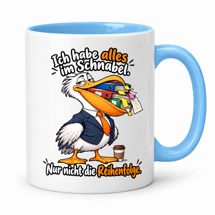 Lustige Pelikan-Tasse – Blau