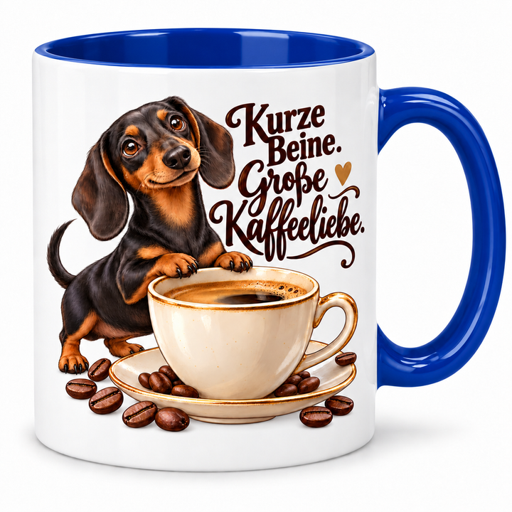 Dackeltasse – blau