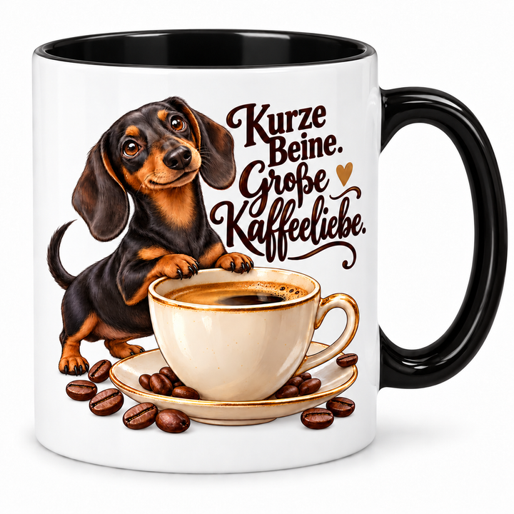 Dackeltasse – schwarz