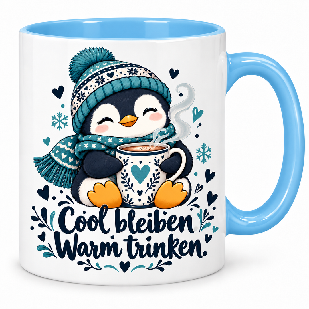 Pinguin-Tasse – blau