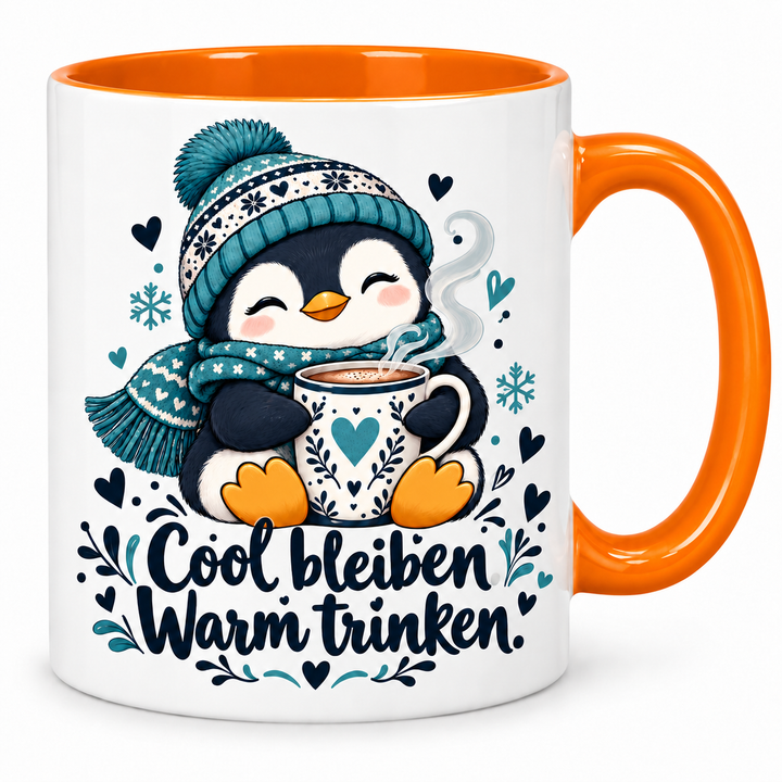 Pinguin-Tasse – orange