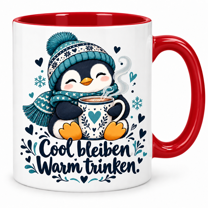 Pinguin-Tasse – rot