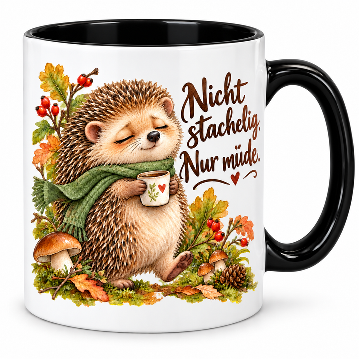 Igeltasse – schwarz