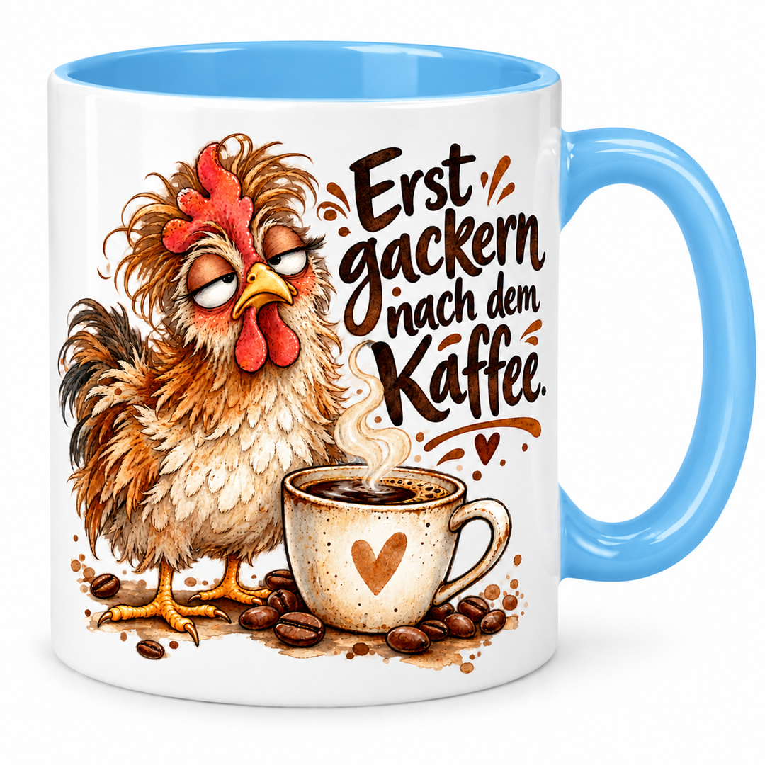 Hühner-Tasse – blau