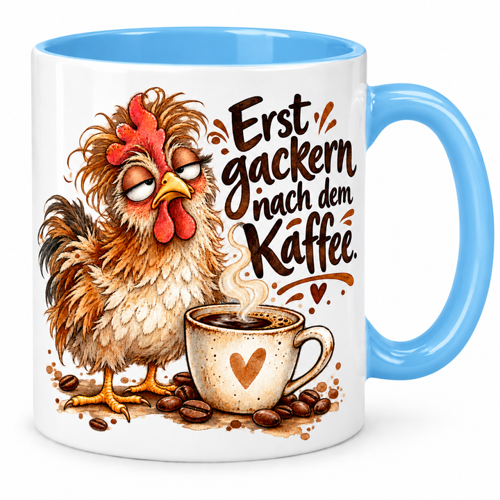 Hühner-Tasse – blau