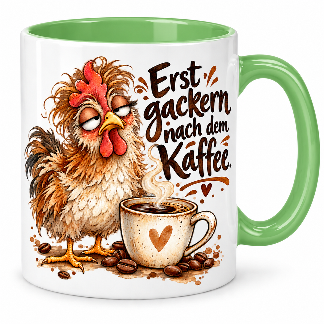 Hühner-Tasse – gruen