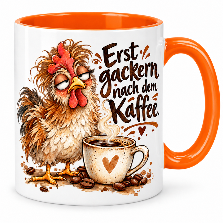 Hühner-Tasse – orange