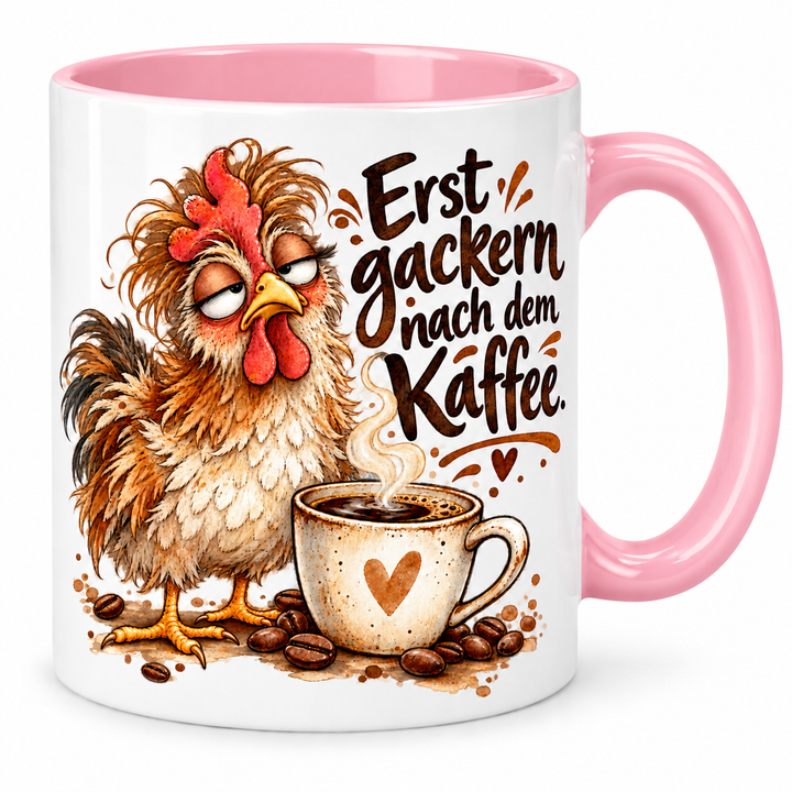Hühner-Tasse – rosa