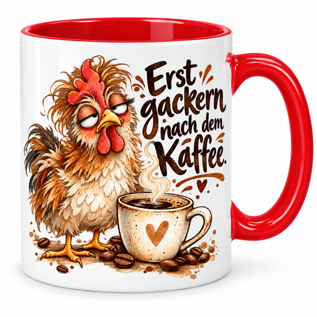 Hühner-Tasse – rot