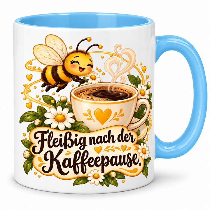 Bienen-Tasse – blau