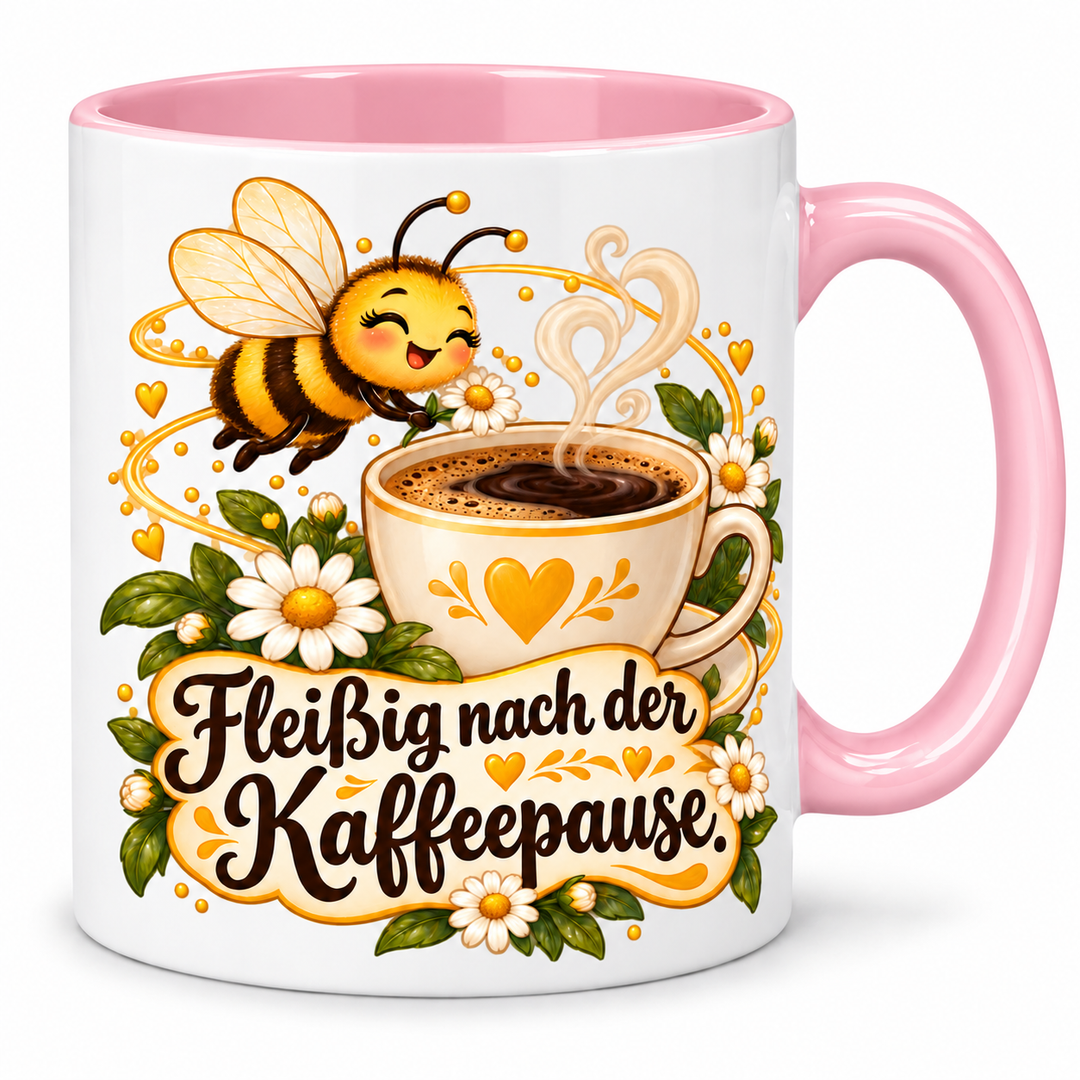 Bienen-Tasse – rosa