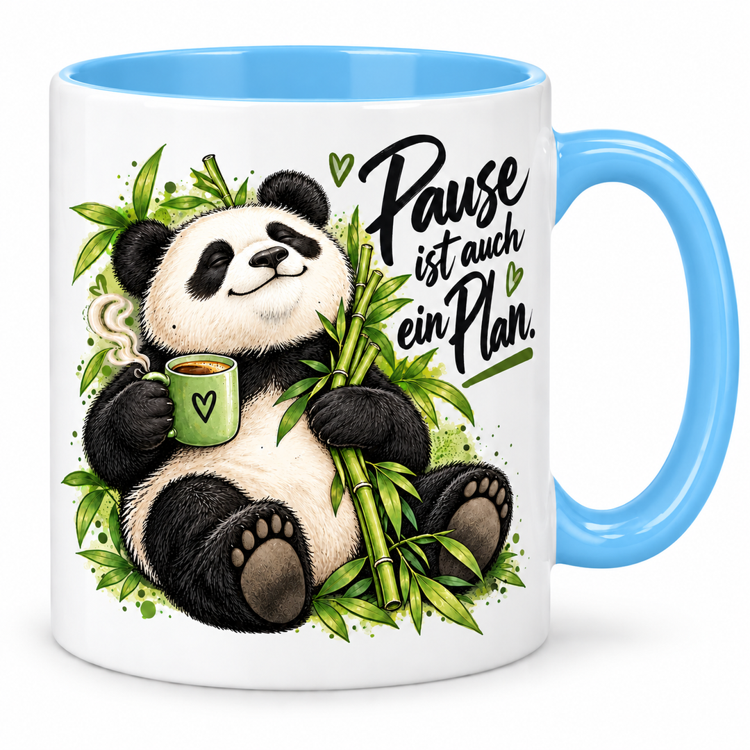 Panda-Tasse – blau