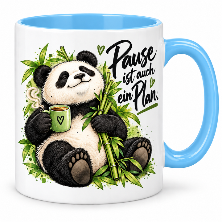 Panda-Tasse – blau