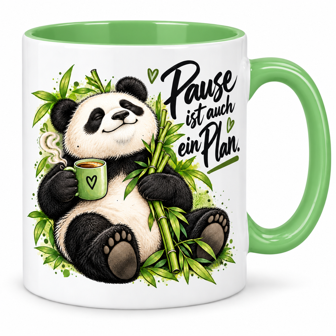 Panda-Tasse – gruen