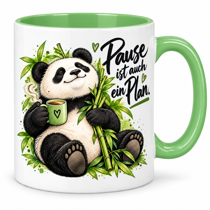 Panda-Tasse – gruen