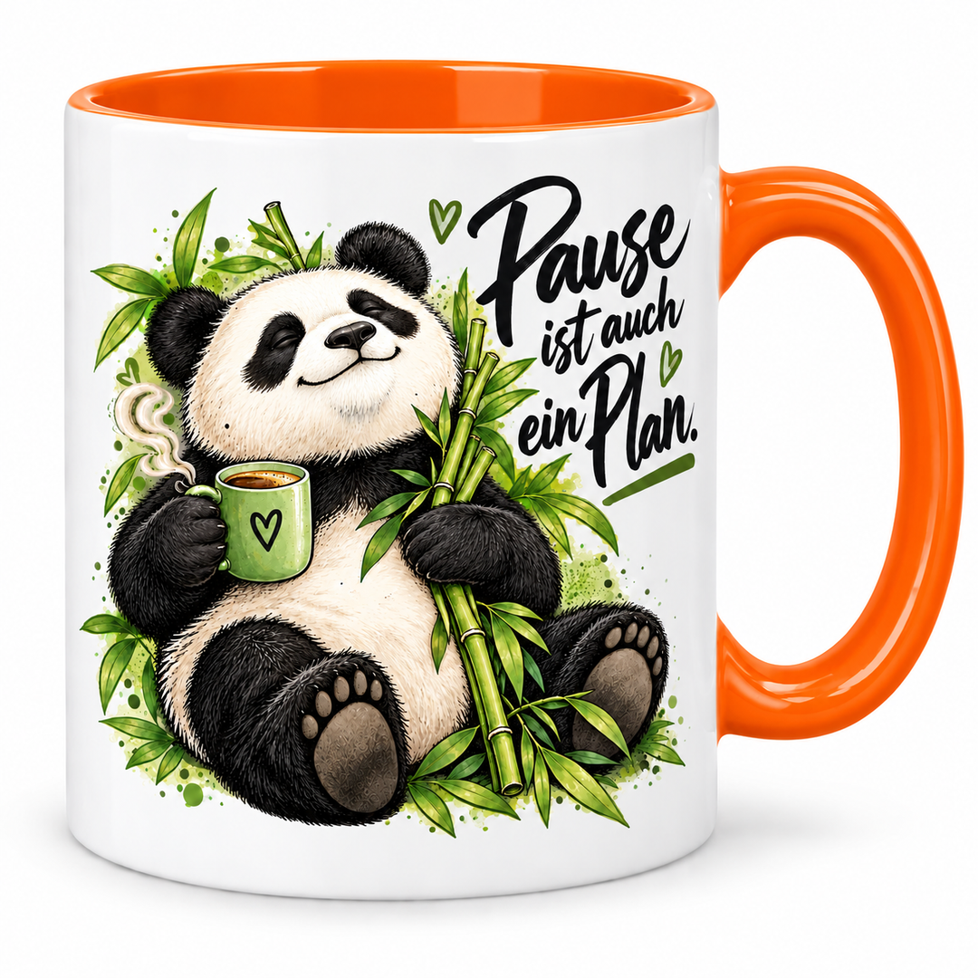 Panda-Tasse – orange