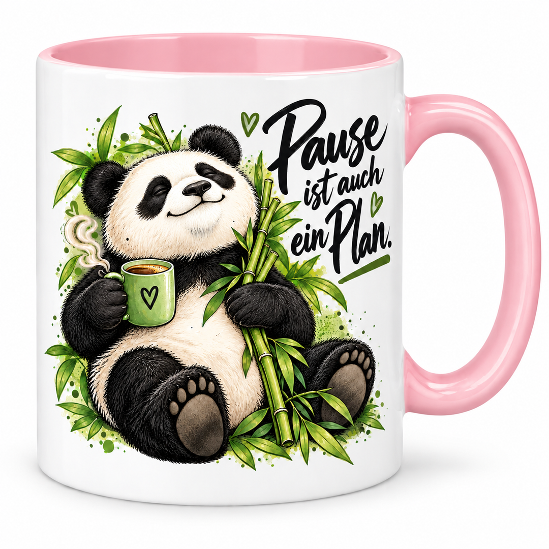 Panda-Tasse – rosa
