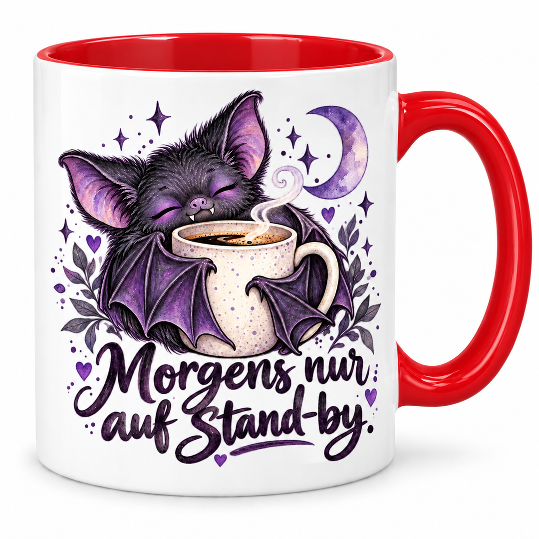 Fledermaus-Tasse – rot