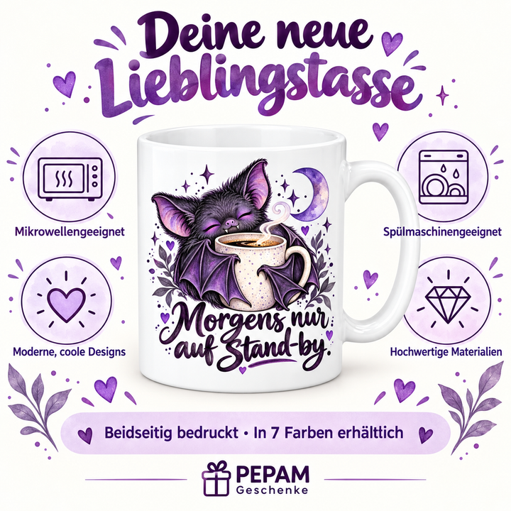 Fledermaus-Tasse – vorteile