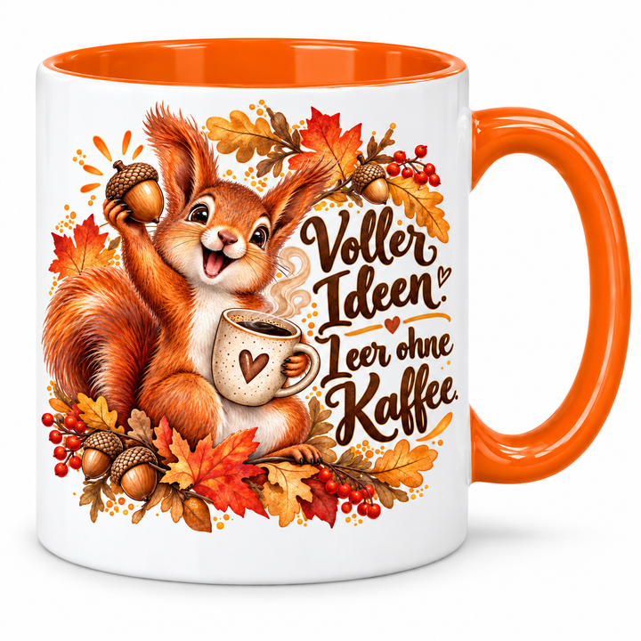 Eichhörnchen-Tasse Orange