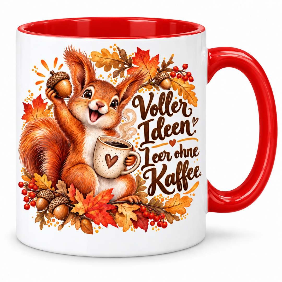 Eichhörnchen-Tasse Rot