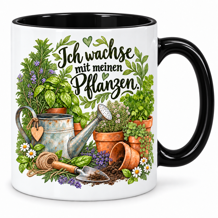 Gartentasse Schwarz